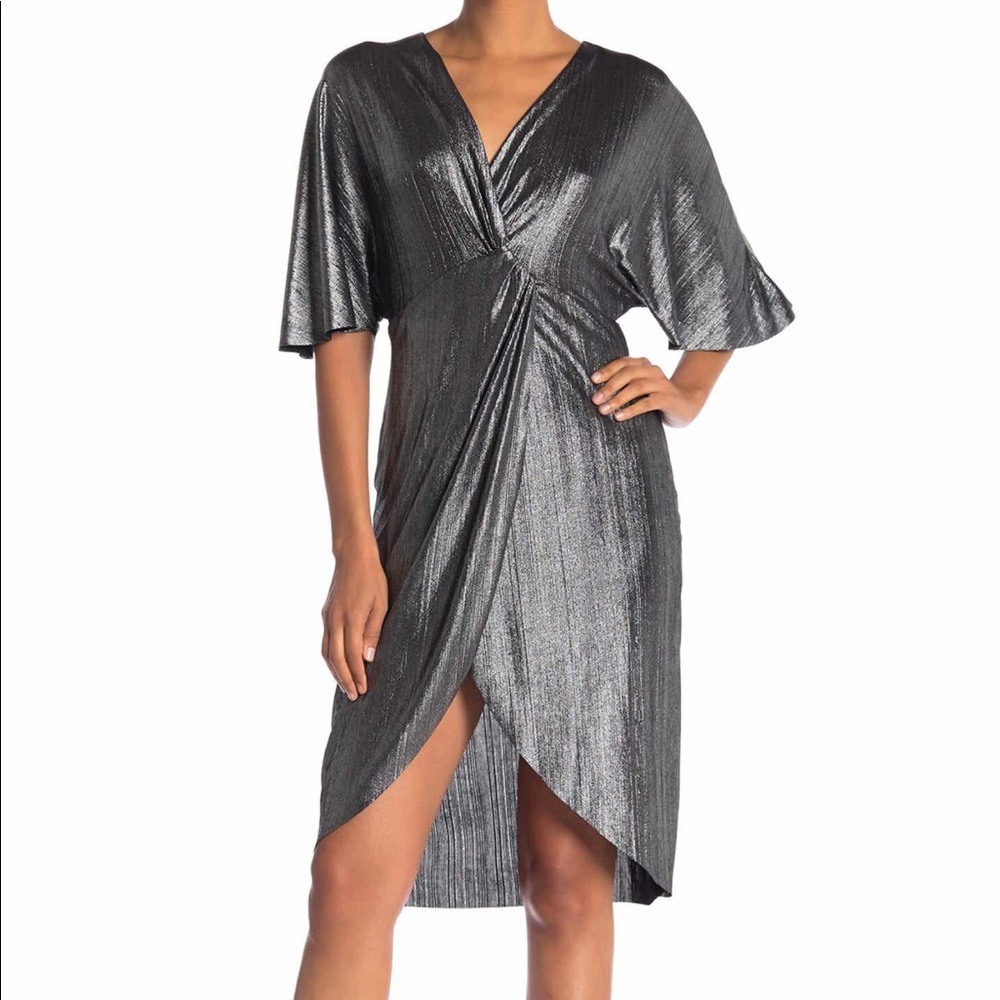 The Vanity Room Silver Shimmery Dress